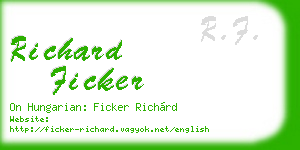 richard ficker business card
